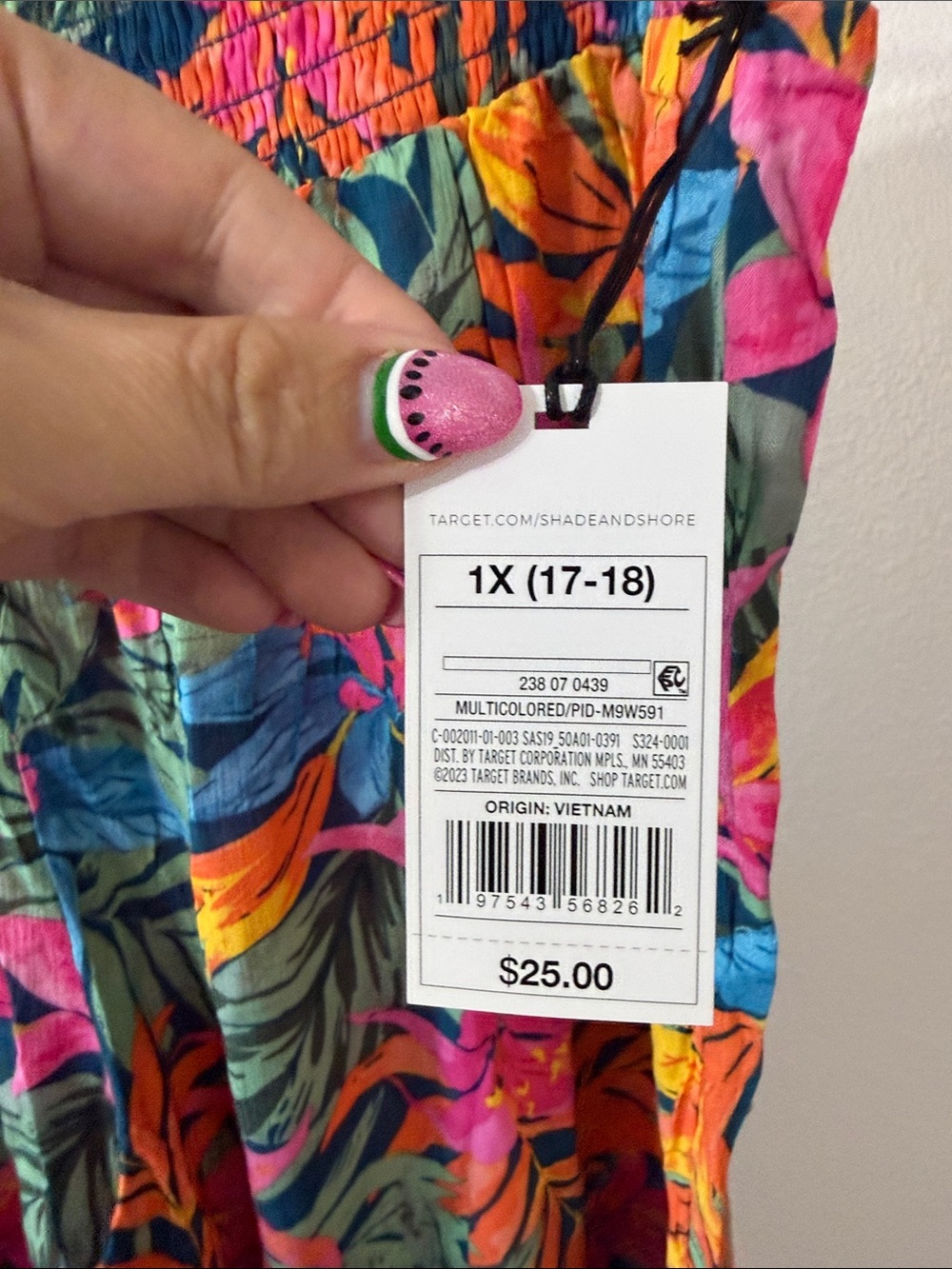 Tropical Floral wide legs pants in Vibrant Multi-Color- Size 1X- NWT - Picture 4 of 6